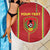 Custom Guinea Bissau Football Beach Blanket Go Djurtus - Red Ver - Wonder Print Shop