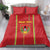 Custom Guinea Bissau Football Bedding Set Go Djurtus - Red Ver - Wonder Print Shop