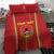 Custom Guinea Bissau Football Bedding Set Go Djurtus - Red Ver - Wonder Print Shop