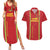 Custom Guinea Bissau Football Couples Matching Summer Maxi Dress and Hawaiian Shirt Go Djurtus - Red Ver - Wonder Print Shop