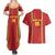 Custom Guinea Bissau Football Couples Matching Summer Maxi Dress and Hawaiian Shirt Go Djurtus - Red Ver - Wonder Print Shop