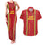 Custom Guinea Bissau Football Couples Matching Tank Maxi Dress and Hawaiian Shirt Go Djurtus - Red Ver - Wonder Print Shop