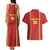 Custom Guinea Bissau Football Couples Matching Tank Maxi Dress and Hawaiian Shirt Go Djurtus - Red Ver - Wonder Print Shop