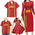 Custom Guinea Bissau Football Family Matching Long Sleeve Bodycon Dress and Hawaiian Shirt Go Djurtus - Red Ver - Wonder Print Shop