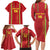 Custom Guinea Bissau Football Family Matching Long Sleeve Bodycon Dress and Hawaiian Shirt Go Djurtus - Red Ver - Wonder Print Shop