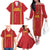 Custom Guinea Bissau Football Family Matching Off The Shoulder Long Sleeve Dress and Hawaiian Shirt Go Djurtus - Red Ver - Wonder Print Shop