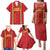 Custom Guinea Bissau Football Family Matching Puletasi and Hawaiian Shirt Go Djurtus - Red Ver - Wonder Print Shop