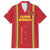 Custom Guinea Bissau Football Family Matching Puletasi and Hawaiian Shirt Go Djurtus - Red Ver - Wonder Print Shop