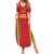 Custom Guinea Bissau Football Family Matching Summer Maxi Dress and Hawaiian Shirt Go Djurtus - Red Ver - Wonder Print Shop