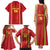 Custom Guinea Bissau Football Family Matching Tank Maxi Dress and Hawaiian Shirt Go Djurtus - Red Ver - Wonder Print Shop