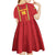 Custom Guinea Bissau Football Kid Short Sleeve Dress Go Djurtus - Red Ver - Wonder Print Shop