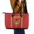 Custom Guinea Bissau Football Leather Tote Bag Go Djurtus - Red Ver - Wonder Print Shop