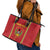 Custom Guinea Bissau Football Leather Tote Bag Go Djurtus - Red Ver - Wonder Print Shop