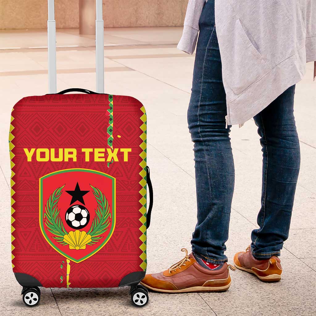 Custom Guinea Bissau Football Luggage Cover Go Djurtus - Red Ver - Wonder Print Shop