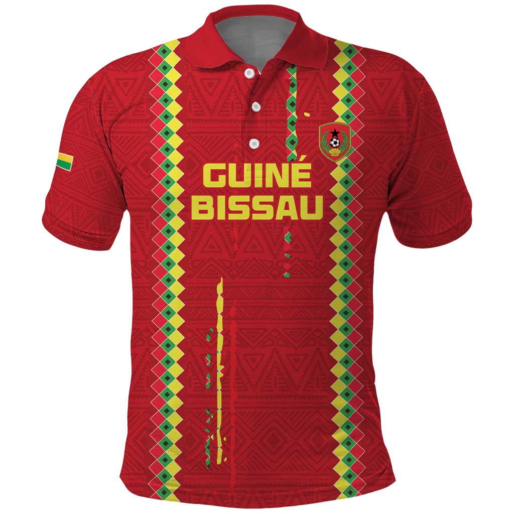 Custom Guinea Bissau Football Polo Shirt Go Djurtus - Red Ver