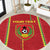 Custom Guinea Bissau Football Round Carpet Go Djurtus - Red Ver