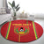 Custom Guinea Bissau Football Round Carpet Go Djurtus - Red Ver