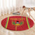 Custom Guinea Bissau Football Round Carpet Go Djurtus - Red Ver