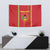 Custom Guinea Bissau Football Tapestry Go Djurtus - Red Ver