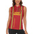 Custom Guinea Bissau Football Women Sleeveless Polo Shirt Go Djurtus - Red Ver - Wonder Print Shop