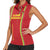 Custom Guinea Bissau Football Women Sleeveless Polo Shirt Go Djurtus - Red Ver - Wonder Print Shop