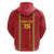 Custom Guinea Bissau Football Zip Hoodie Go Djurtus - Red Ver - Wonder Print Shop