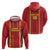 Custom Guinea Bissau Football Zip Hoodie Go Djurtus - Red Ver - Wonder Print Shop