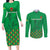 Custom Guinea Bissau Football Couples Matching Long Sleeve Bodycon Dress and Long Sleeve Button Shirt Go Djurtus - Green Ver - Wonder Print Shop