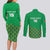 Custom Guinea Bissau Football Couples Matching Long Sleeve Bodycon Dress and Long Sleeve Button Shirt Go Djurtus - Green Ver - Wonder Print Shop