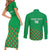 Custom Guinea Bissau Football Couples Matching Short Sleeve Bodycon Dress and Long Sleeve Button Shirt Go Djurtus - Green Ver - Wonder Print Shop