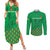 Custom Guinea Bissau Football Couples Matching Summer Maxi Dress and Long Sleeve Button Shirt Go Djurtus - Green Ver - Wonder Print Shop