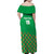 Custom Guinea Bissau Football Family Matching Off Shoulder Maxi Dress and Hawaiian Shirt Go Djurtus - Green Ver - Wonder Print Shop