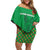 Custom Guinea Bissau Football Family Matching Off Shoulder Short Dress and Hawaiian Shirt Go Djurtus - Green Ver - Wonder Print Shop