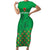 Custom Guinea Bissau Football Family Matching Short Sleeve Bodycon Dress and Hawaiian Shirt Go Djurtus - Green Ver - Wonder Print Shop