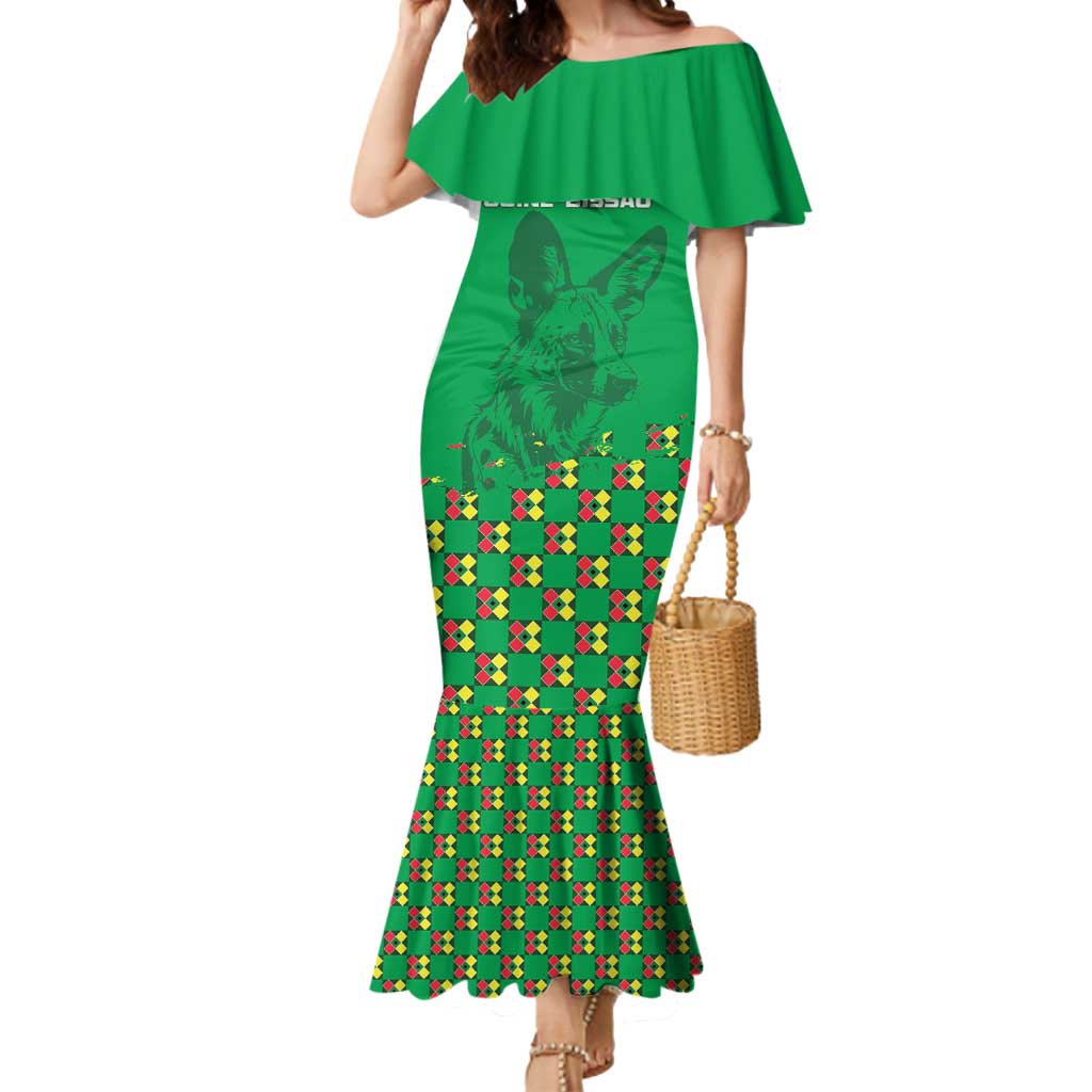 Custom Guinea Bissau Football Mermaid Dress Go Djurtus - Green Ver - Wonder Print Shop