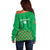 Custom Guinea Bissau Football Off Shoulder Sweater Go Djurtus - Green Ver