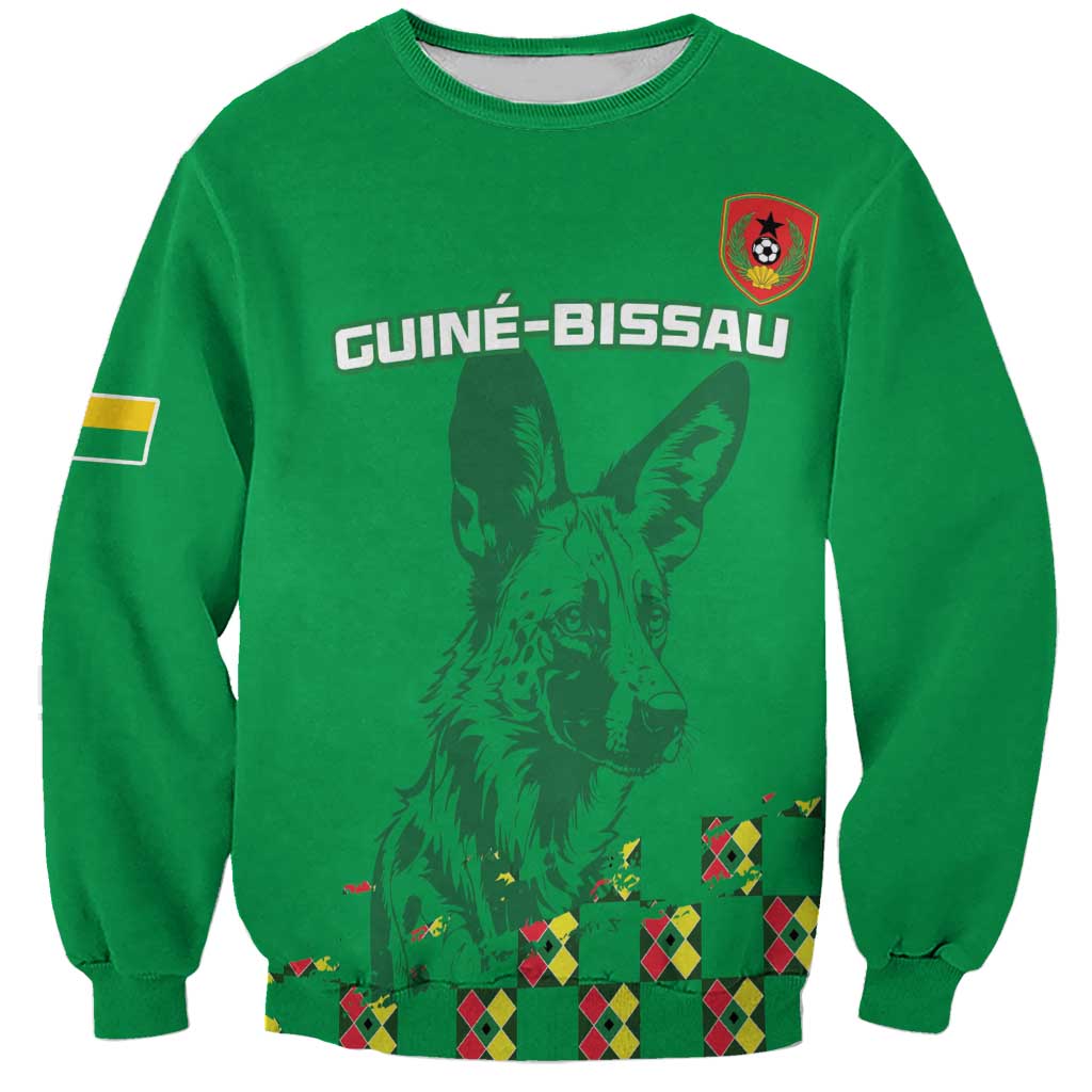 Custom Guinea Bissau Football Sweatshirt Go Djurtus - Green Ver - Wonder Print Shop