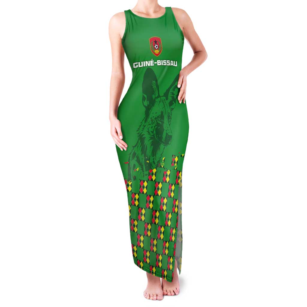 Custom Guinea Bissau Football Tank Maxi Dress Go Djurtus - Green Ver - Wonder Print Shop