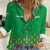 Custom Guinea Bissau Football Women Casual Shirt Go Djurtus - Green Ver