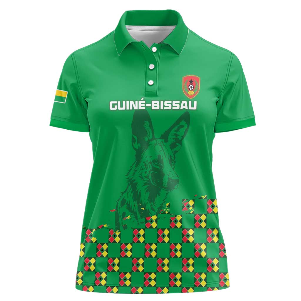 Custom Guinea Bissau Football Women Polo Shirt Go Djurtus - Green Ver - Wonder Print Shop