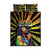 Reggae Legend Bob Quilt Bed Set Grunge Style - Wonder Print Shop