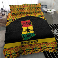 Afro Ghana Football Bedding Set Black Stars Never Fall - Kente Pattern - Wonder Print Shop