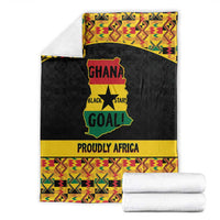 Afro Ghana Football Blanket Black Stars Never Fall - Kente Pattern - Wonder Print Shop