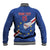 Custom Cape Verde Football Baseball Jacket Go Blue Sharks