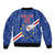 Custom Cape Verde Football Bomber Jacket Go Blue Sharks