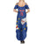 Custom Cape Verde Football Family Matching Summer Maxi Dress and Hawaiian Shirt Go Blue Sharks