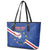 Custom Cape Verde Football Leather Tote Bag Go Blue Sharks