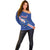 Custom Cape Verde Football Off Shoulder Sweater Go Blue Sharks