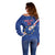 Custom Cape Verde Football Off Shoulder Sweater Go Blue Sharks