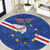 Custom Cape Verde Football Round Carpet Go Blue Sharks